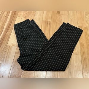 Nasty Gal Collection Black with White Pinstripes Dress Pants - women’s small